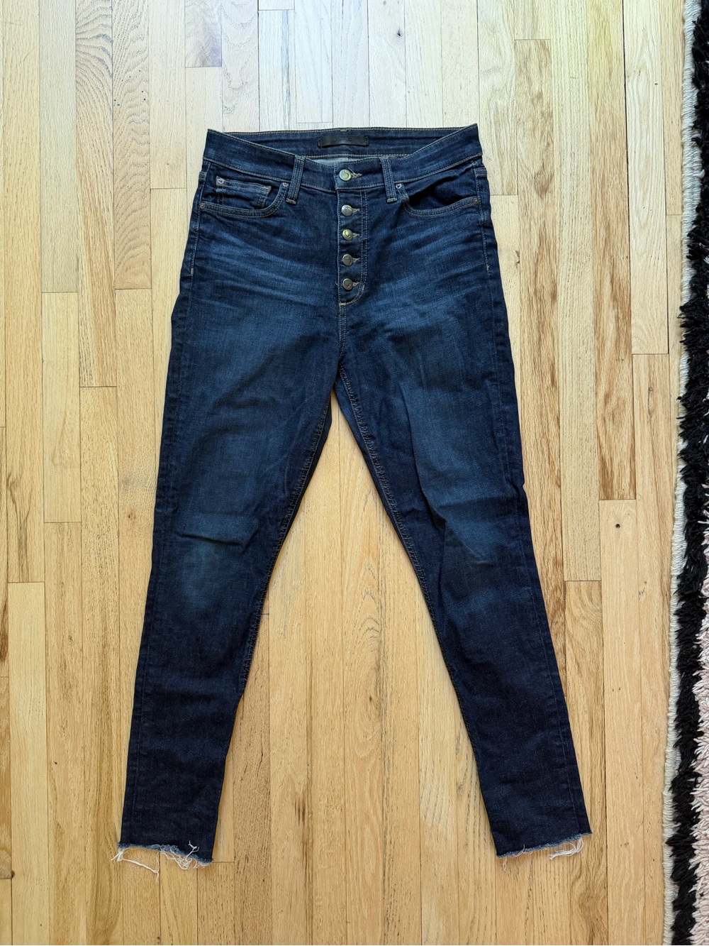 Joe’s Jeans High-Rise Skinny Dark Blue Button-Fly Jeans sz 29